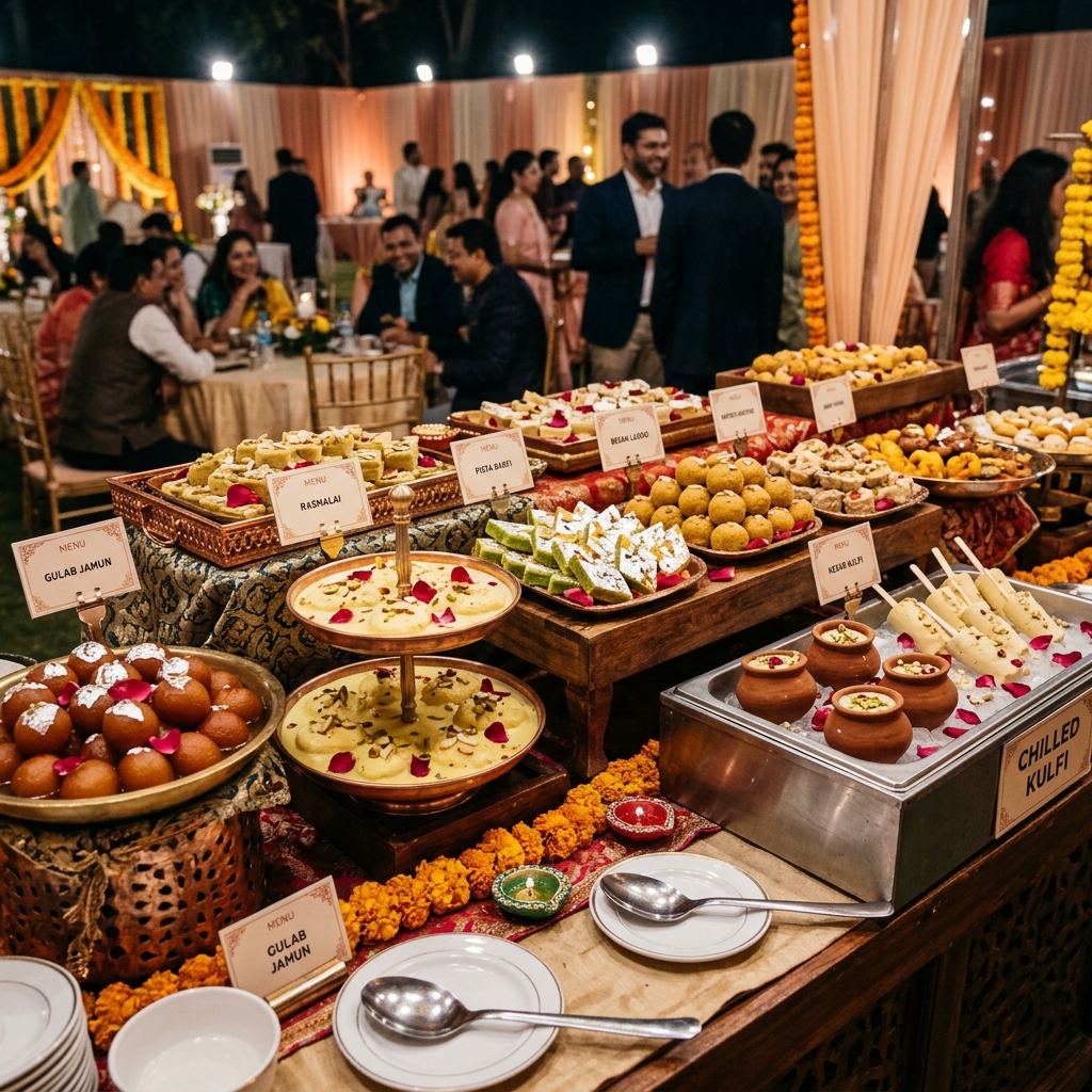 Premium Indian sweets and desserts at Heritage Food Company event