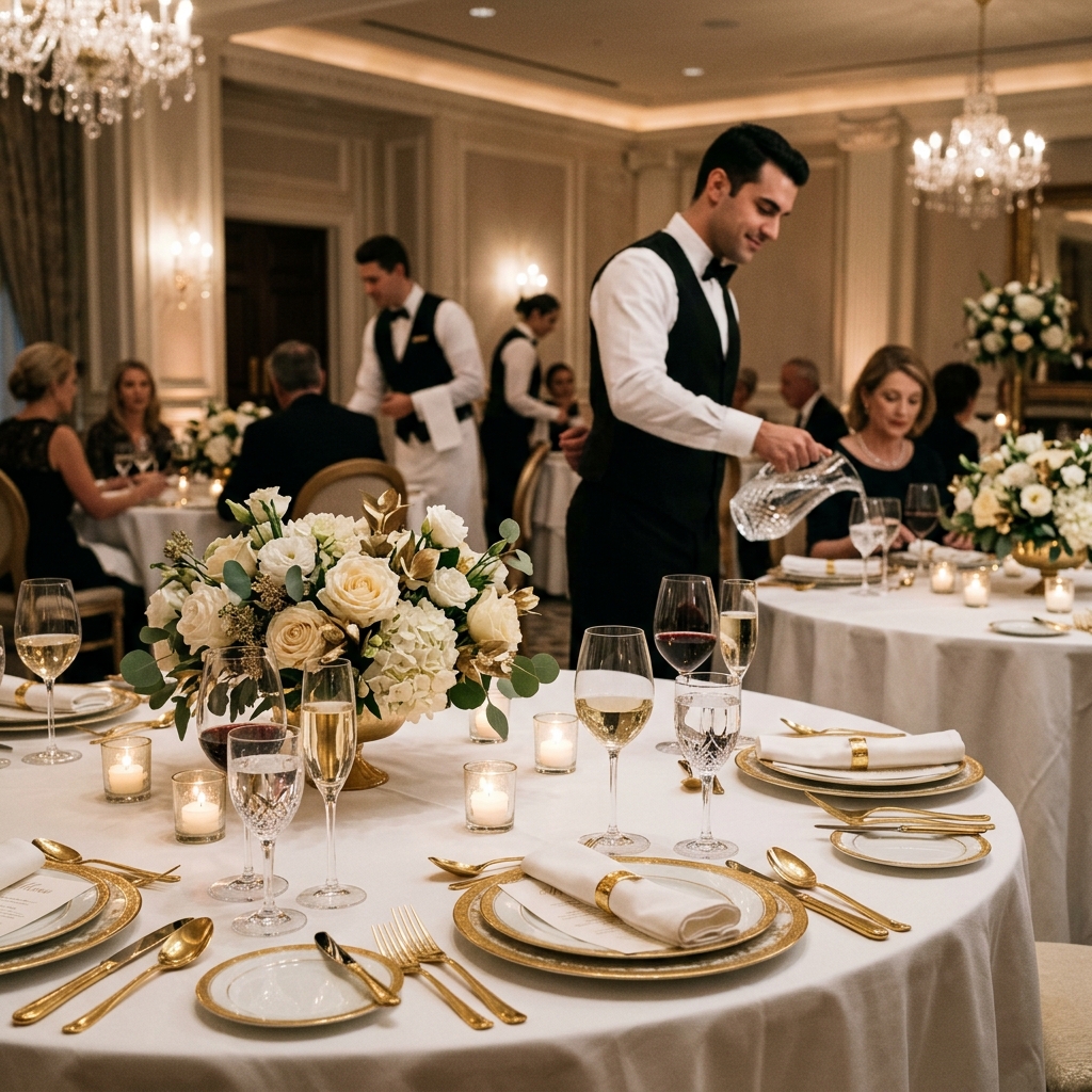 Premium banquet setup and restaurant style hospitality