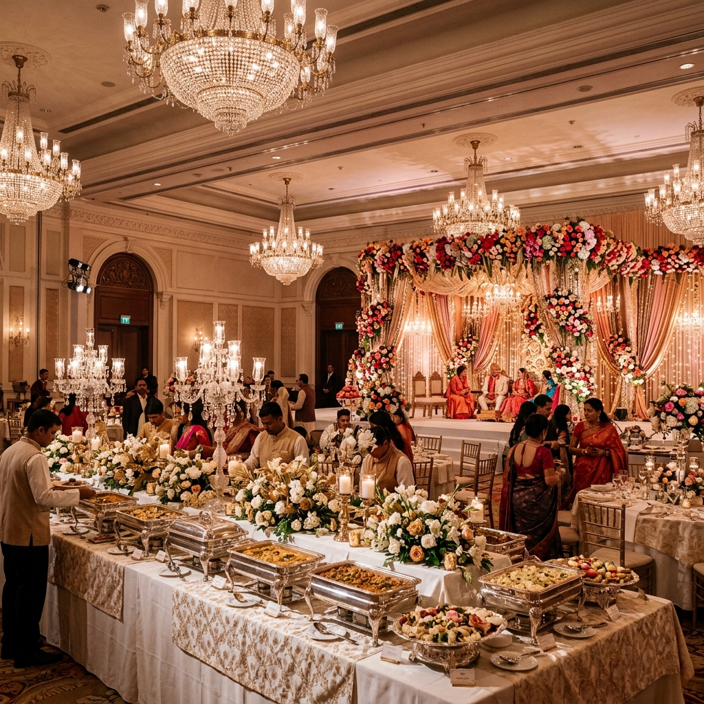 Premium wedding catering setup by Heritage Food Company in Vadodara